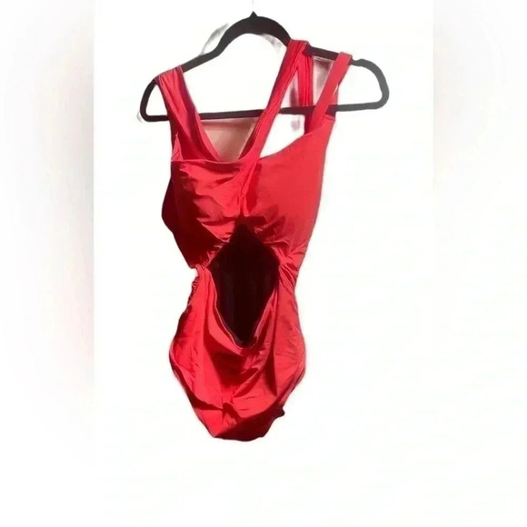 NWT Knix leakproof slimming beach sunset wrap 1 piece  pink pepper swimsuit XXL1 - Picture 2 of 4